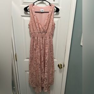 Woman’s dusty rose formal dress